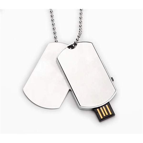 Dog Tag Drive USB 2.0 plus 1C1P silkscreen OR laser engraving... from ASI 37218 Athena Promo (tm)