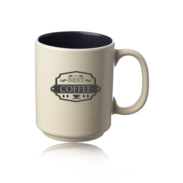 13 oz. two-tone ceramic mug with matte outer finish and easy... from ASI 39552 BEL Promo