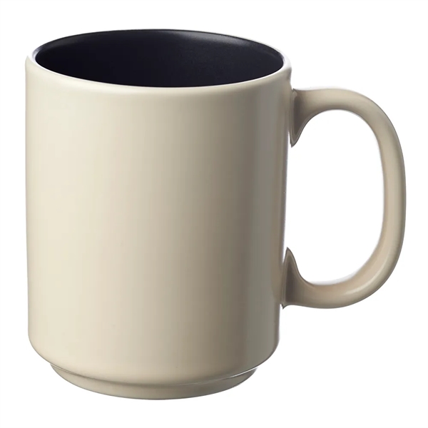 13 oz. two-tone ceramic mug with matte outer finish and easy... from ASI 39552 BEL Promo