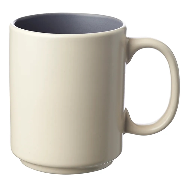 13 oz. two-tone ceramic mug with matte outer finish and easy... from ASI 39552 BEL Promo