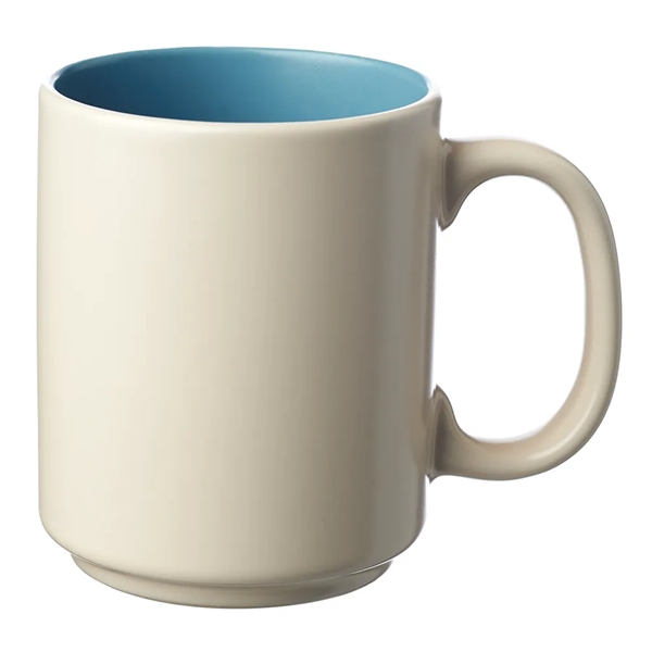 13 oz. two-tone ceramic mug with matte outer finish and easy... from ASI 39552 BEL Promo