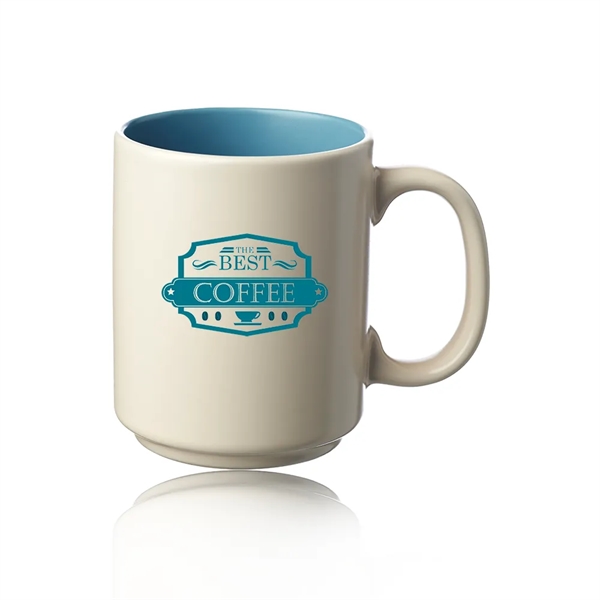 13 oz. two-tone ceramic mug with matte outer finish and easy... from ASI 39552 BEL Promo