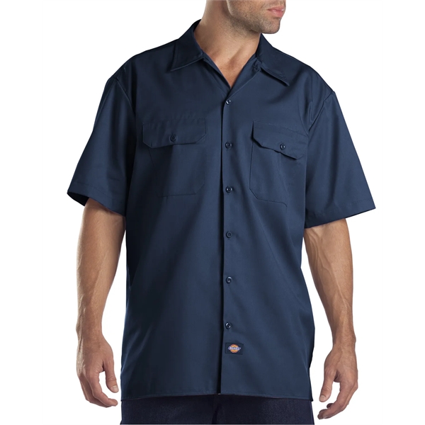 Dickies men's short sleeve work shirt with moisture-wicking technology and stain-release... from ASI 34063 alphabroder