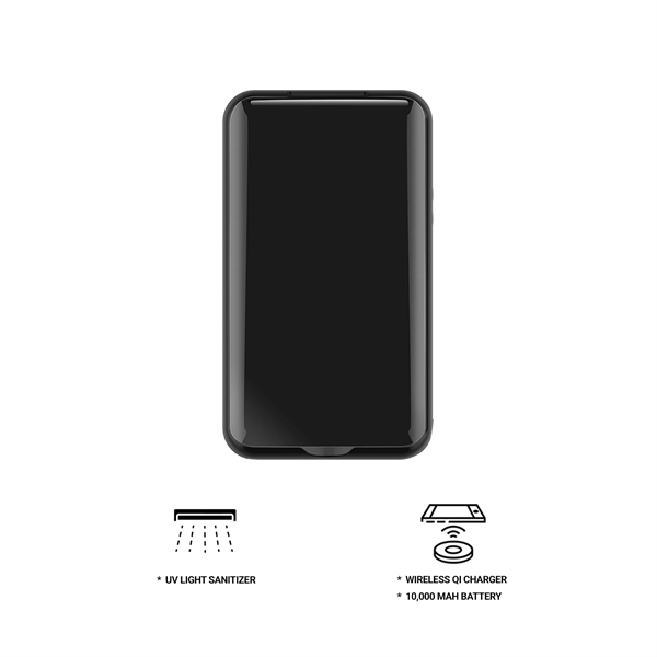 Combination 10,000mAh Wireless Power Bank and UV Sterilizer... from ASI 74741 NVS Promo Designs, Inc.
