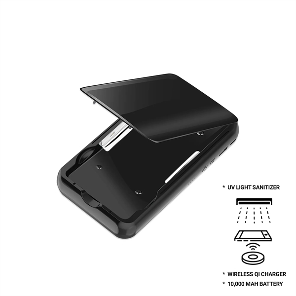 Combination 10,000mAh Wireless Power Bank and UV Sterilizer... from ASI 74741 NVS Promo Designs, Inc.