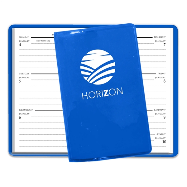 56 Week 5.81"H x 3.5"W weekly pocket planner with translucent vinyl... from ASI 54040 Fey Promo / Fey Calendar Impressions