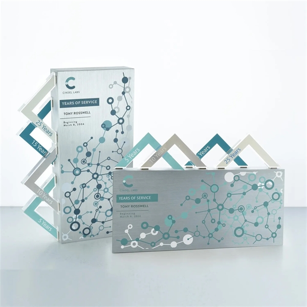 Magnetism award with aluminum look and magnet add-on optional.... from ASI 93986 Visions/Awardcraft