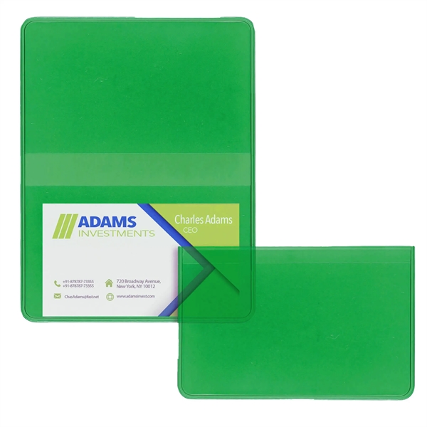 Translucent vinyl business card case measuring 2.62"H x 4.12"W with a... from ASI 54040 Fey Promo