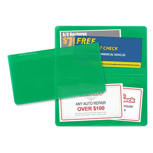 Translucent coupon holder made of vinyl measuring 3.62"H x 6.75"W with... from ASI 54040 Fey Promo
