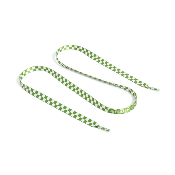 Shoelaces are dye sublimated and can be crafted with custom designs... from ASI 45657 Pop! Promos