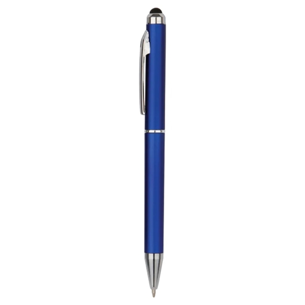 Metal twist action ballpoint pen with stylus top... from ASI 31517 Admart Products