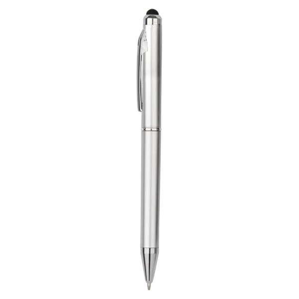 Metal twist action ballpoint pen with stylus top... from ASI 31517 Admart Products