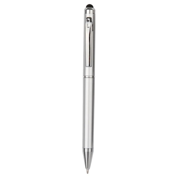 Metal twist action ballpoint pen with stylus top... from ASI 31517 Admart Products