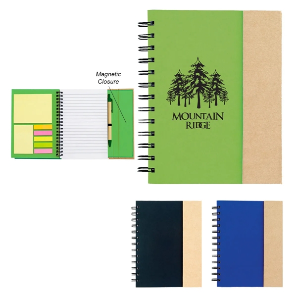 Spiral notebook with sticky notes and flags.... from ASI 61125 Hit Promotional Products / Hit®