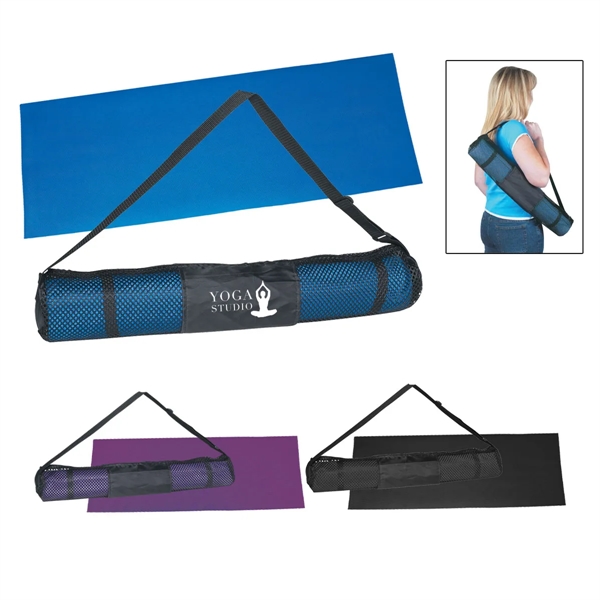 Yoga mat and carrying case, offers excellent traction.... from ASI 61125 Hit Promotional Products / Hit®