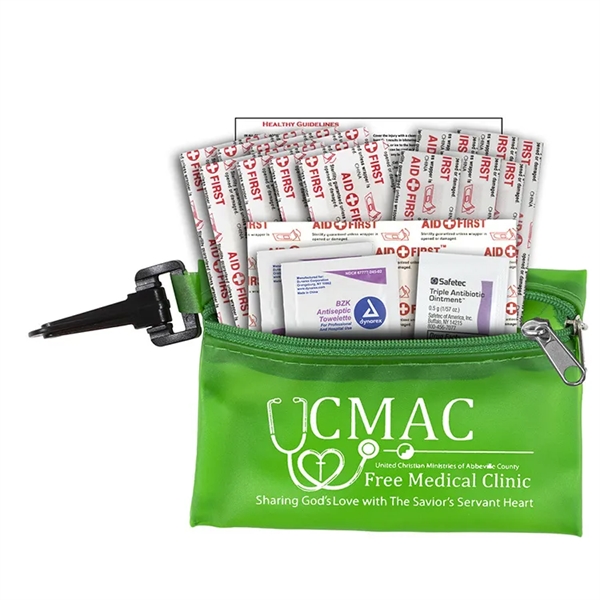 19 piece first aid kit with a zippered pouch, bandages, antibiotic... from ASI 62660 Innovation Line