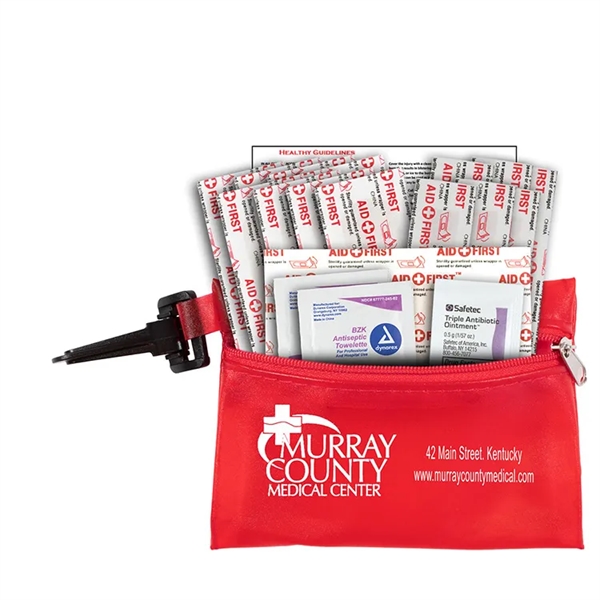 19 piece first aid kit with a zippered pouch, bandages, antibiotic... from ASI 62660 Innovation Line