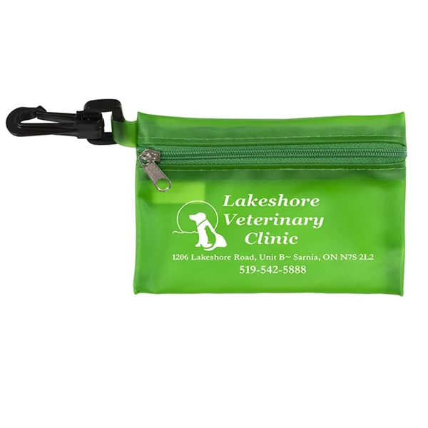 4 7/8" x 3 1/8" vinyl zip pouch with three 3-ply... from ASI 62660 Innovation Line