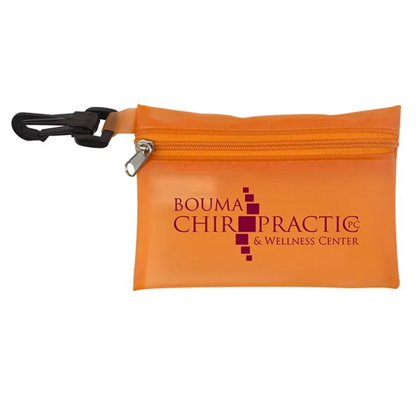 4 7/8" x 3 1/8" vinyl zip pouch with three 3-ply... from ASI 62660 Innovation Line