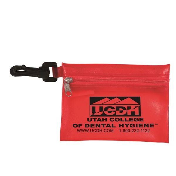 4 7/8" x 3 1/8" vinyl zip pouch with three 3-ply... from ASI 62660 Innovation Line