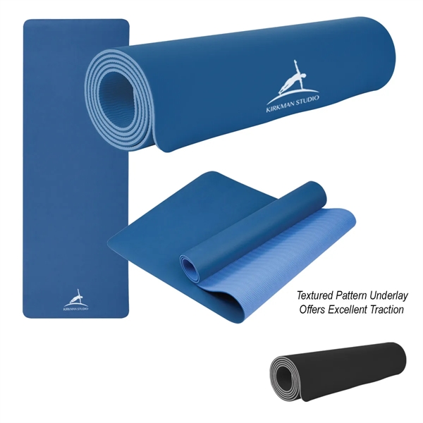 Two-tone double-layer yoga mat that is hypoallergenic, non-toxic, and odor free.... from ASI 61125 Hit Promotional Products / Hit®