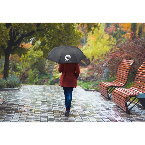 Auto open, folding umbrella with a plastic handle.... from ASI 93990 IMAGEN Brands