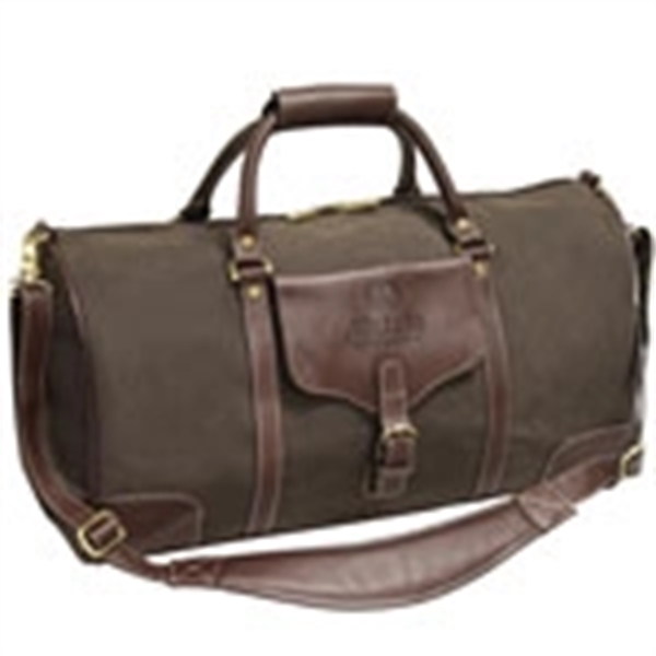 Travel vintage bag made of suede-like brushed twill and full grain... from ASI 79384 Preferred Nation Inc / G-tech