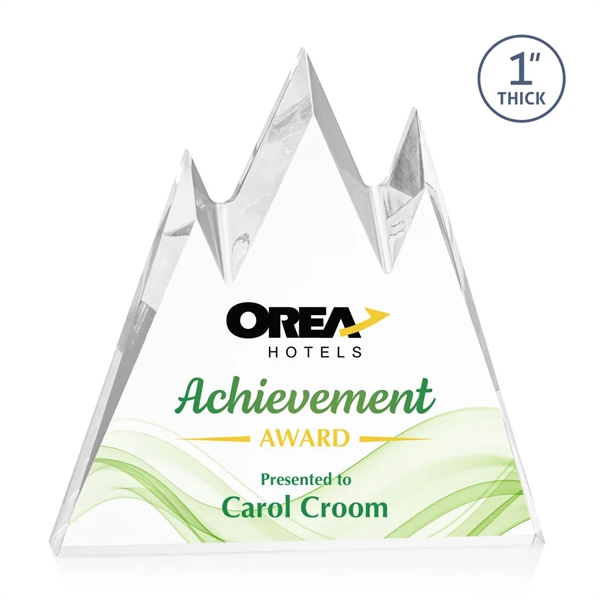 The freestanding Clear Acrylic Banff Peak VividPrint™ Award is a true... from ASI 84592 St Regis Group / St Regis