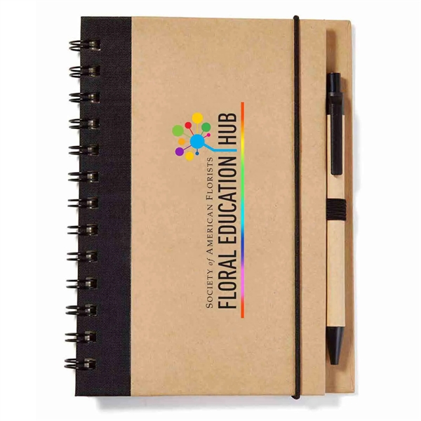 5" x 7" Jornikolor recycled 70-page spiral notebook with pen.... from ASI 63549 Jornik Manufacturing Corp / Jornik