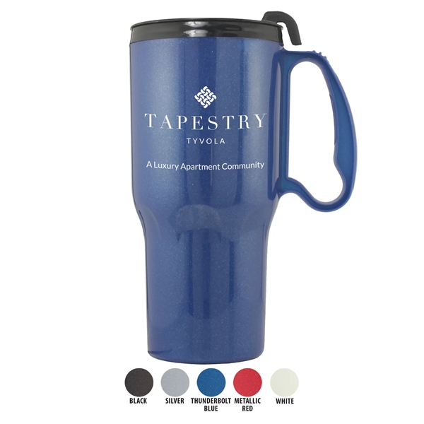 The 21 oz Sportster insulated mug has a high-gloss finish and... from ASI 93520 Ventura Inc