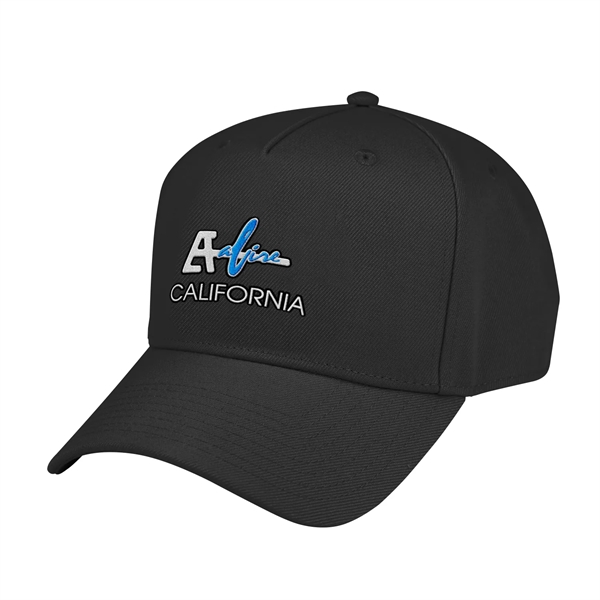 Cap with a five-panel design, low profile, structured crown, pre-curved visor... from ASI 61125 Hit Promotional Products / Hit®