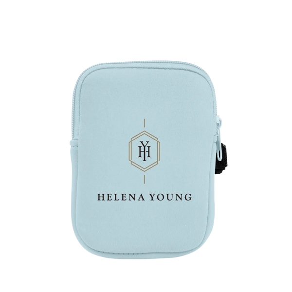 3mm neoprene water bottle pouch with zipper closure, hook and loop... from ASI 61125 Hit Promotional Products / Hit®