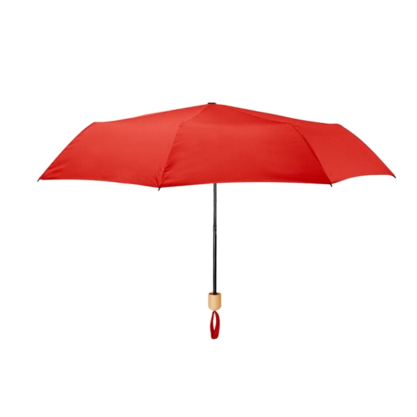 41" rPET folding umbrella with steel frame and bamboo handle.... from ASI 61125 Hit Promotional Products / Hit®