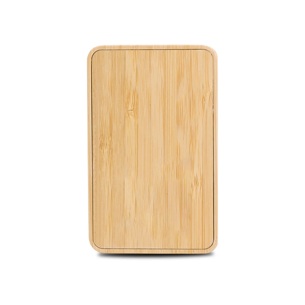Eden Bamboo Wireless Power Bank 5,000mAh. Eco Friendly with Dual Charge... from ASI 74741 NVS Promo Designs, Inc.