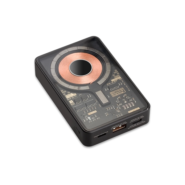 Lucid MagSafe Wireless QI Charging powerbank has a 10,000mAh battery capacity,... from ASI 74741 NVS Promo Designs, Inc.