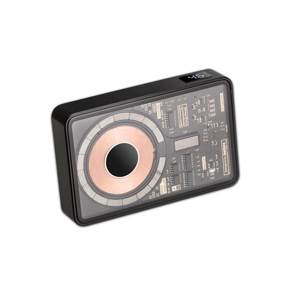 Lucid MagSafe Wireless QI Charging powerbank has a 10,000mAh battery capacity,... from ASI 74741 NVS Promo Designs, Inc.