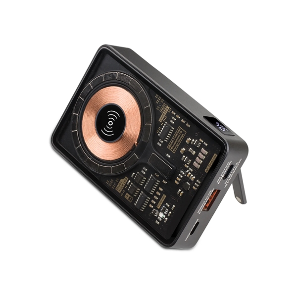 Lucid MagSafe Wireless QI Charging powerbank has a 10,000mAh battery capacity,... from ASI 74741 NVS Promo Designs, Inc.