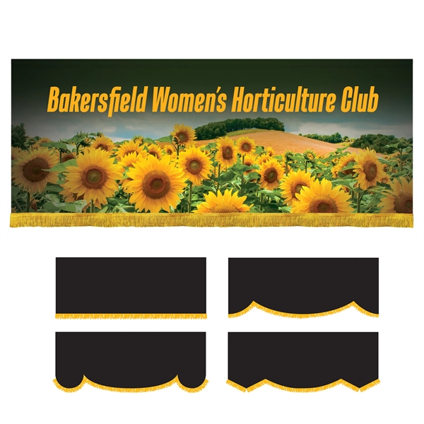 3' x 8' Custom Digitally Printed Parade Lead Banner with Fringe... from ASI 80228 Quinn