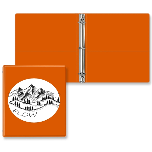 1" Round three ring binder made of vinyl with front and... from ASI 54040 Fey Promo / Fey Binders and Organization Solutions