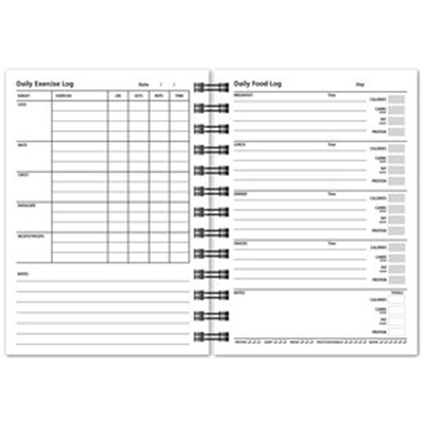 5" x 7" Exercise and Nutrition journal with foil or deboss... from ASI 91340 Journalbooks/Timeplanner Calendars