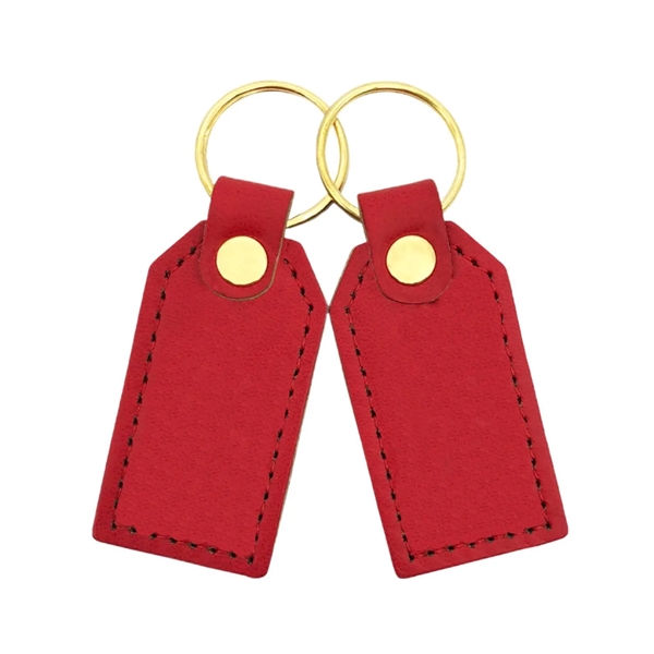 PU leather rectangular keychain plus debossed on 1 side of PU... from ASI 37218 Athena Promo (tm)