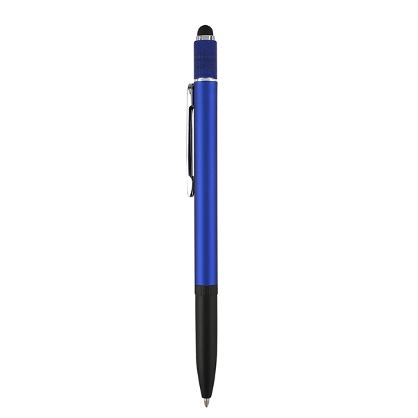 Aluminum pen with stylus, plunger action mechanism, spinning top, comfort grip... from ASI 52840 Evans Manufacturing
