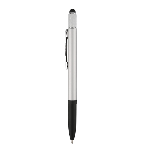 Aluminum pen with stylus, plunger action mechanism, spinning top, comfort grip... from ASI 52840 Evans Manufacturing