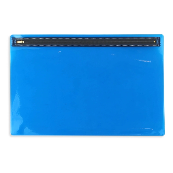 Translucent Vinyl portfolio measuring 10.43"H x 15.37"W with a nylon zipper.... from ASI 54040 Fey Promo