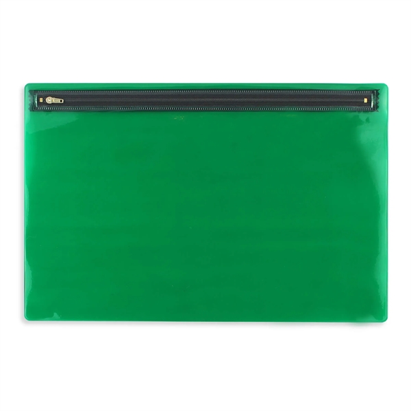 Translucent Vinyl portfolio measuring 10.43"H x 15.37"W with a nylon zipper.... from ASI 54040 Fey Promo