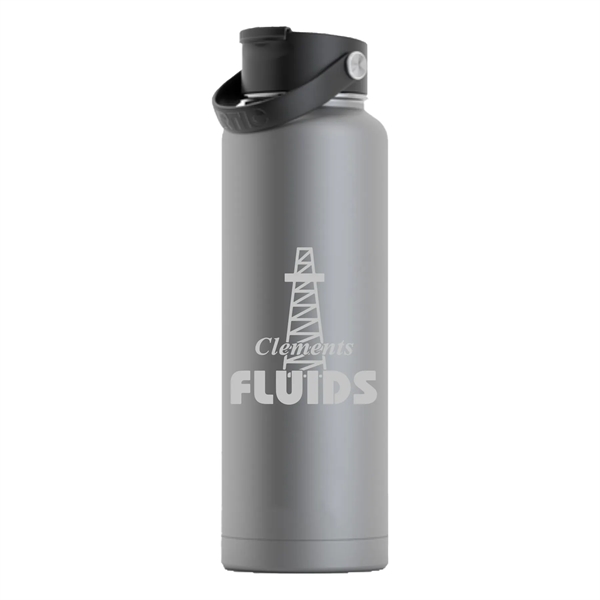 RTIC 40 ounce insulated stainless steel sports bottle with spill-proof screw... from ASI 74601 Calico