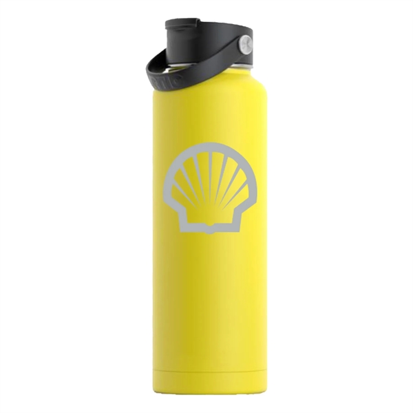 RTIC 40 ounce insulated stainless steel sports bottle with spill-proof screw... from ASI 74601 Calico