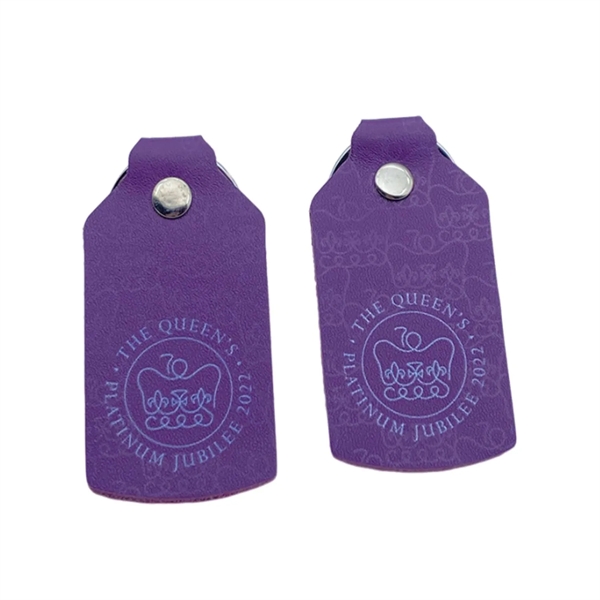 PU leather keychain plus debossed on 1 side of PU leather... from ASI 37218 Athena Promo (tm)