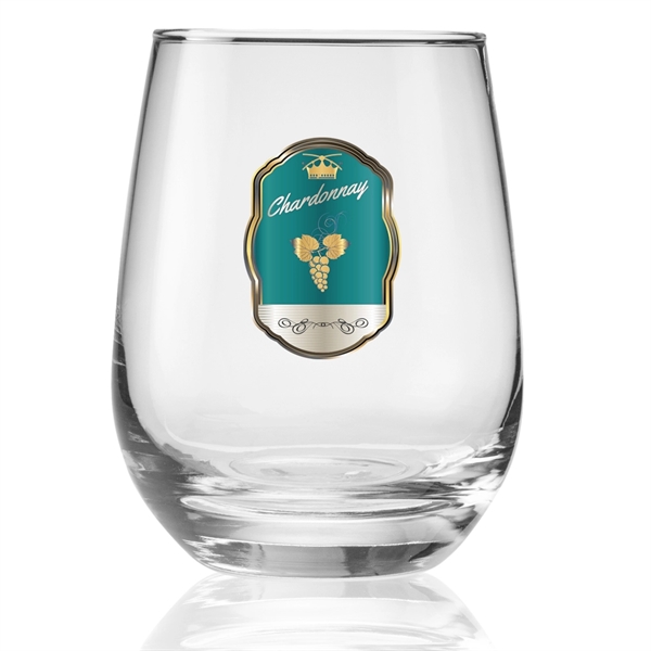 15.25 oz. white wine glasses with stemless design, brim and a... from ASI 39552 BEL Promo