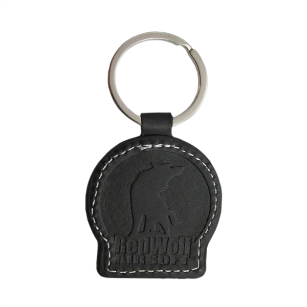 PU Leather Keychain with Metal Ring plus debossed on 1 side... from ASI 37218 Athena Promo (tm)